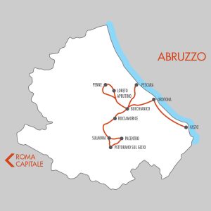 Abruzzo 5 Day Tour Map