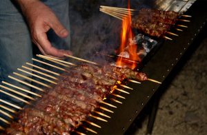 Cooking arrosticini on Abruzzo Italy Food Tours